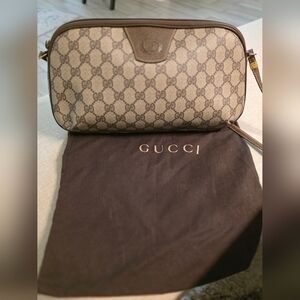 VINTAGE GUCCI BROWN HANDBAG PURSE AUTHENTICITY GUARANTEED WITH DUST BAG